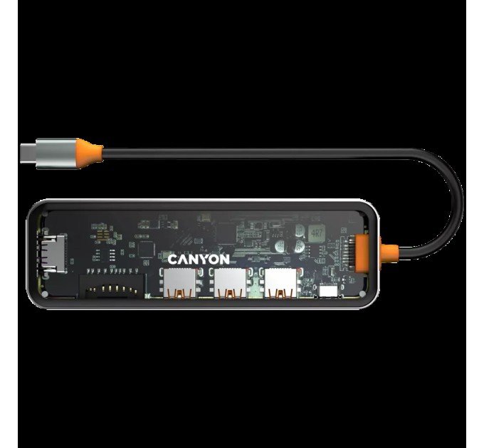 Хаб 7-в-1 мультипорт USB Type-C DS-13 Canyon (CNS-TDS13)