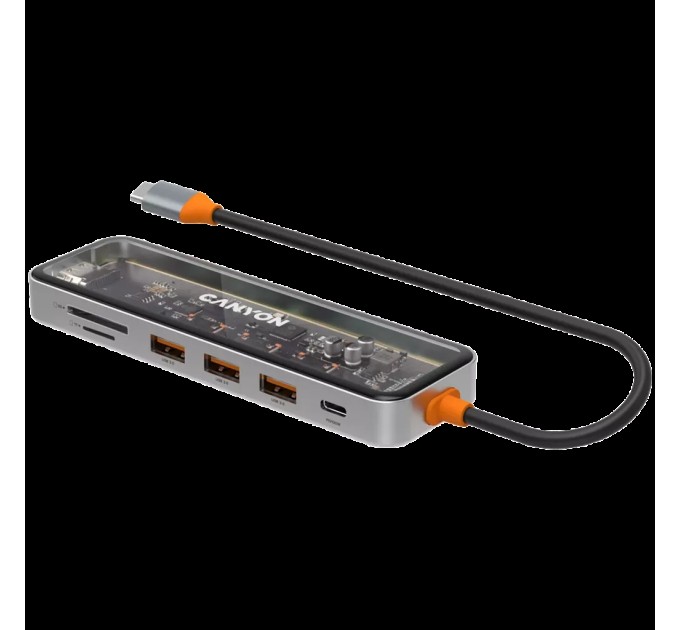 Хаб 7-в-1 мультипорт USB Type-C DS-13 Canyon (CNS-TDS13)