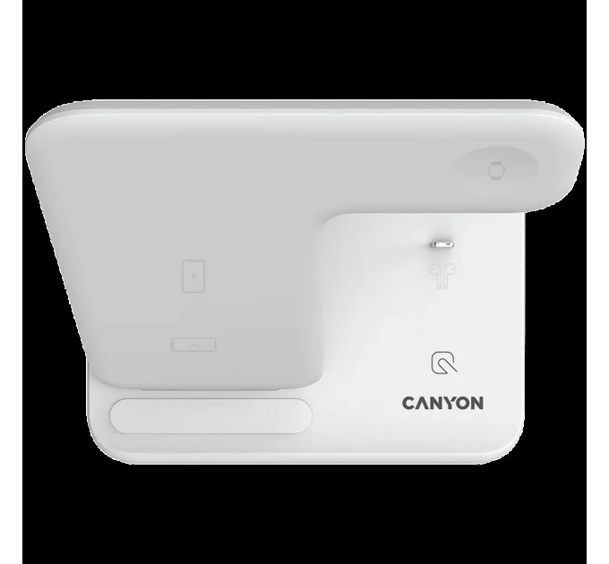Пристрій зарядний бездротовий 3-в-1 QI WS-302 білий Canyon (CNS-WCS302W)