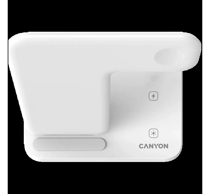Пристрій зарядний бездротовий 3-в-1 QI WS-303 білий Canyon (CNS-WCS303W)