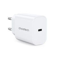 Пристрій зарядний мережевий PD20W USB-C білий Choetech (Q5004-EU-WH)