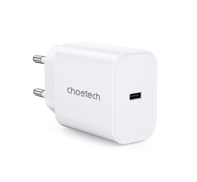 Пристрій зарядний мережевий PD20W USB-C білий Choetech (Q5004-EU-WH)