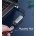 Адаптер USB-C до RJ45 2,5 Гб сірий Choetech (HUB-R02)