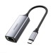 Адаптер USB-C до RJ45 2,5 Гб сірий Choetech (HUB-R02)