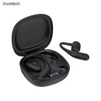 Навушники бездротові Open-ear з LED дисплеєм чорні Choetech (BH-T25-BK)