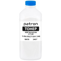 Тонер XER VersaLink C7120/C7125/C7130 флакон, 340 г, блакитний Patron (PN-XVLC7120-C-340)