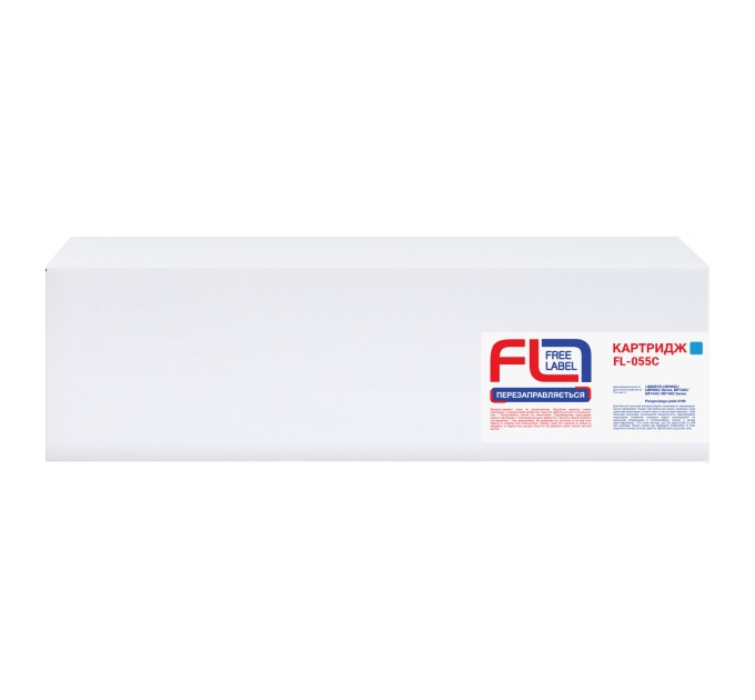 Картридж сумісний Canon 055 блакитний Free Label (FL-055C)