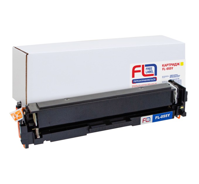 Картридж сумісний Canon 055 жовтий Free Label (FL-055Y)