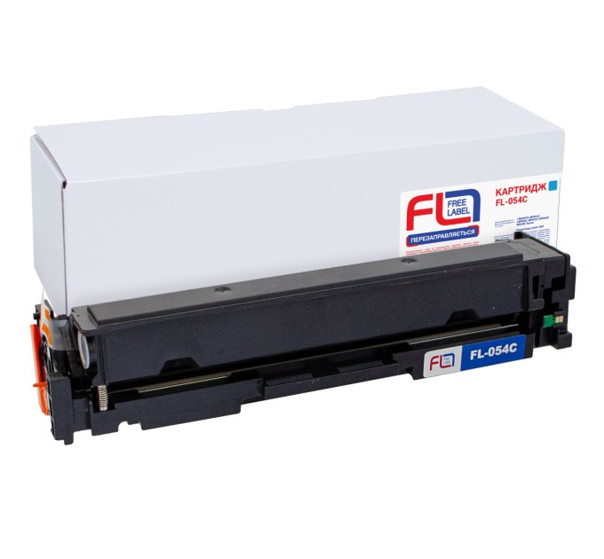 Картридж сумісний Canon 054 блакитний Free Label (FL-054C)