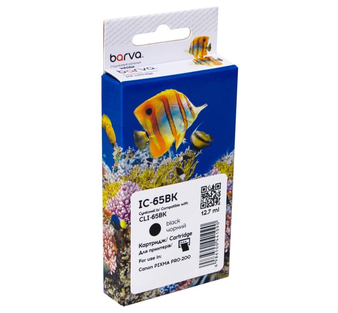 Картридж сумісний Canon CLI-65BK (4215C001) 860 арк, чорний Barva (IC-65BK)
