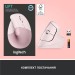Миша бездротова WL/BT Lift Vertical Ergonomic, рожева Logitech (910-006478)