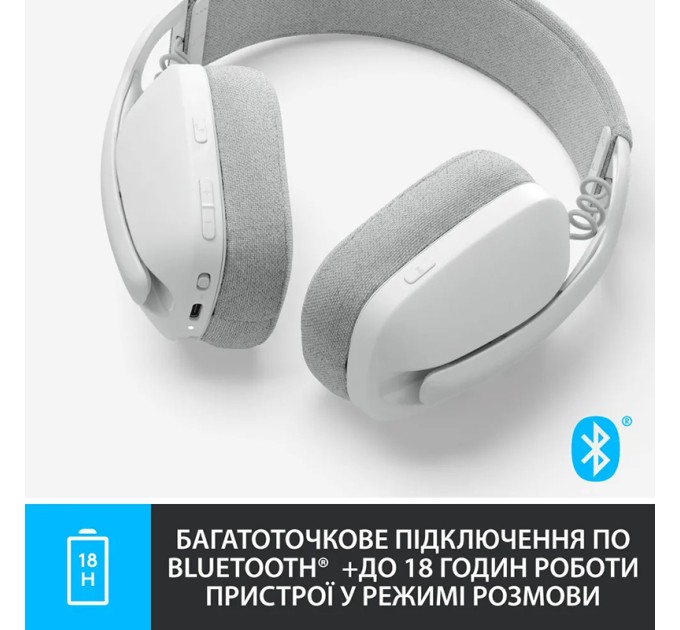 Гарнітура бездротова Zone Vibe 100, біла Logitech (981-001219)