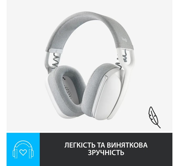 Гарнітура бездротова Zone Vibe 100, біла Logitech (981-001219)