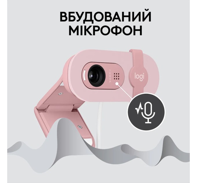 Веб-камера Brio 100, рожева Logitech (960-001623)