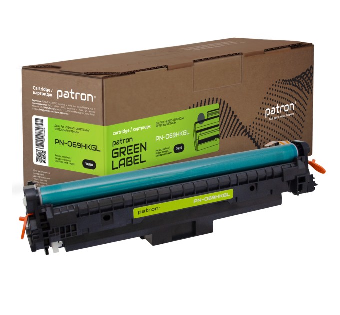 Картридж сумісний Canon 069H чорний Green Label Patron (PN-069HKGL)