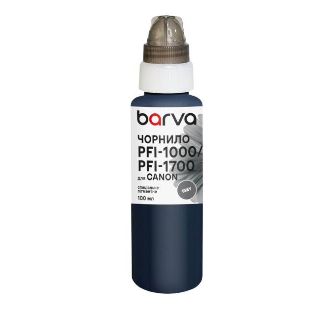 Чорнило для Canon PFI-1000/PFI-1700 GY спеціальне 100 мл, пігментне, сіре Barva (C1700-980)