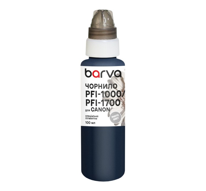 Чорнило для Canon PFI-1000/PFI-1700 PGY спеціальне 100 мл, пігментне, фото-сіре Barva (C1700-981)