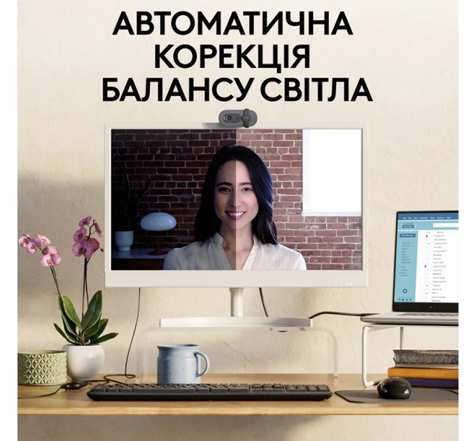 Веб-камера Brio 100, графітова Logitech (960-001585)