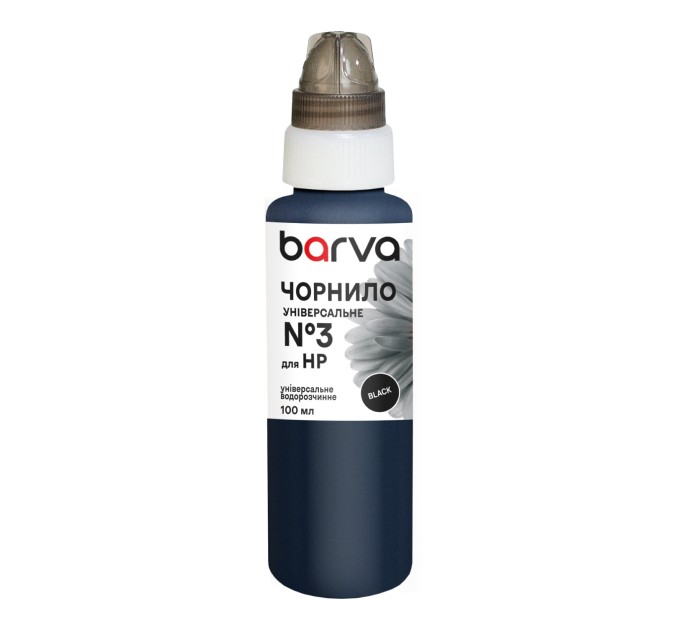 Чорнило для HP універсальне №3 100 мл, водорозчинне, чорне Barva (HU3-364e)