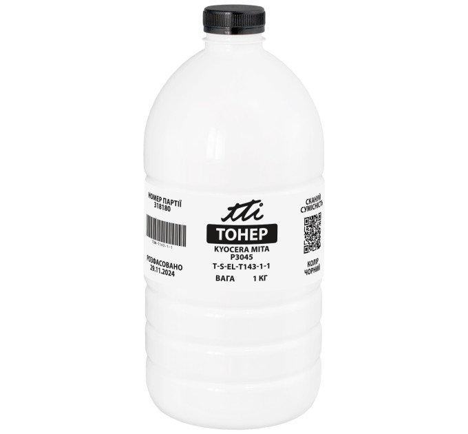 Тонер Kyocera Mita P3045 флакон, 1 кг TTI (TSM-T143-1-1)