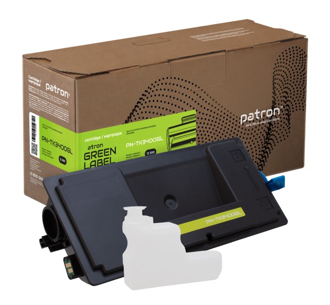 Тонер-картридж сумісний Kyocera Mita TK-3400 Green Label Patron (PN-TK3400GL)