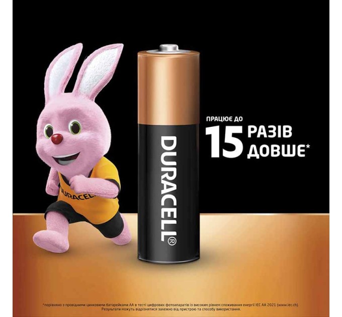 Батарейка LR06-АА лужна, MN1500, блістер, 10 шт. Duracell (5016485/5015246/5014476/5006461)
