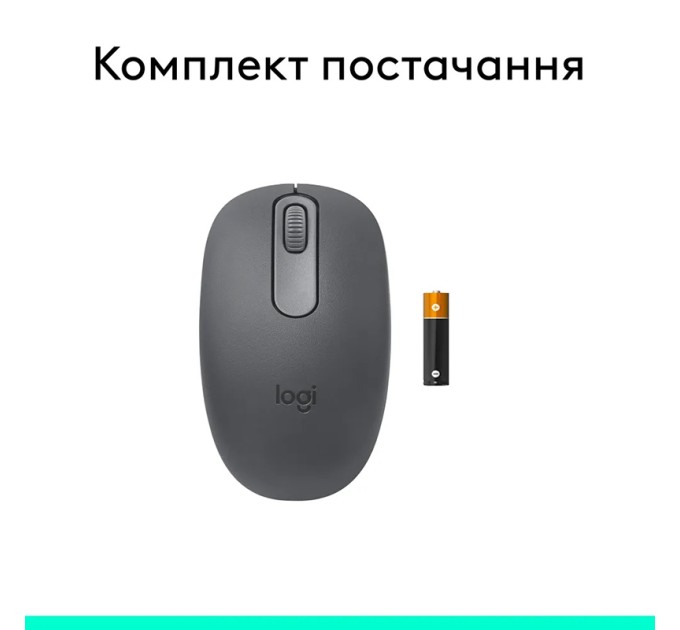 Миша бездротова M196, графітова Logitech (910-007459)