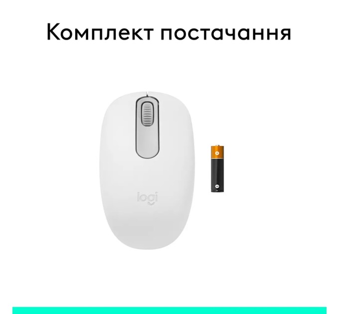 Миша бездротова M196, біла Logitech (910-007460)