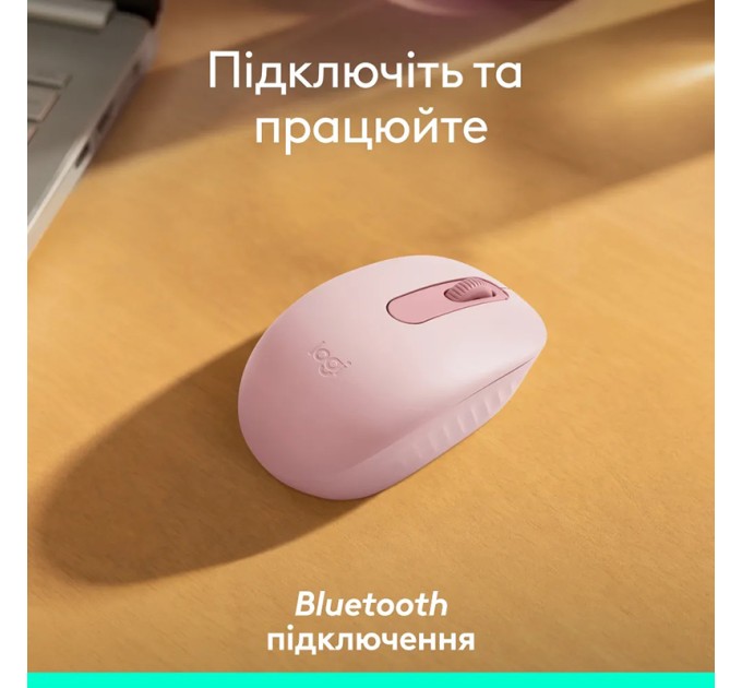 Миша бездротова M196, рожева Logitech (910-007461)