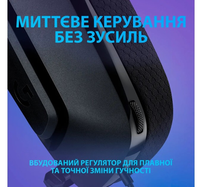 Гарнітура дротова ігрова G335, чорна Logitech (981-000978)