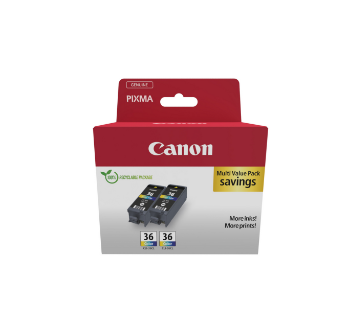 Картридж CLI-36 кольоровий подвійна упаковка Canon (1511B025)