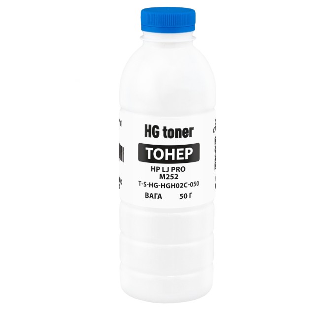 Тонер HP LJ Pro M252 флакон, 50 г, блакитний HG toner (TSM-HGH02C-050)