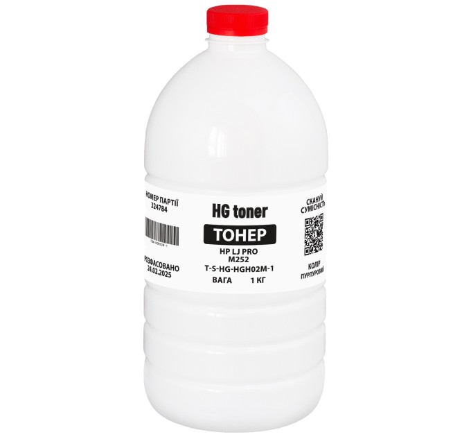 Тонер HP LJ Pro M252 флакон, 1 кг, пурпуровий HG toner (TSM-HGH02M-1)