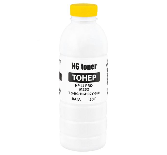 Тонер HP LJ Pro M252 флакон, 50 г, жовтий HG toner (TSM-HGH02Y-050)