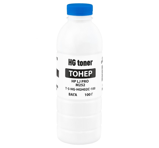 Тонер HP LJ Pro M252 флакон, 100 г, блакитний HG toner (TSM-HGH02C-100)
