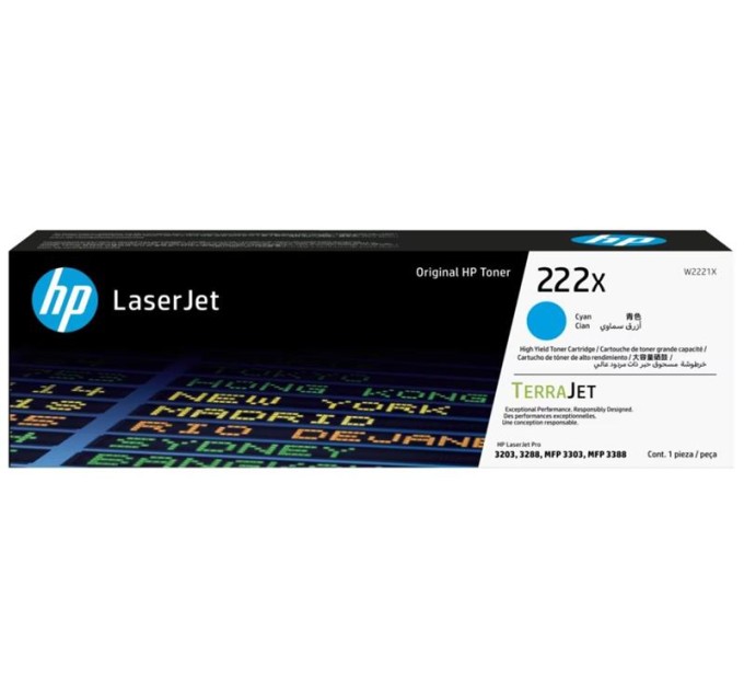 Картридж 222X блакитний HP (W2221X)