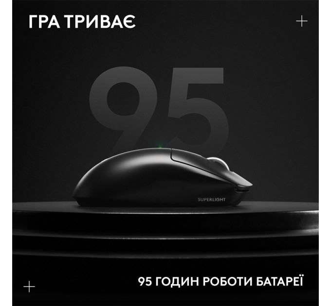 Миша бездротова G Pro X Superlight 2 Lightspeed, чорна Logitech (910-006630)