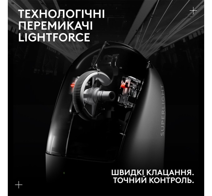 Миша бездротова G Pro X Superlight 2 Lightspeed, чорна Logitech (910-006630)