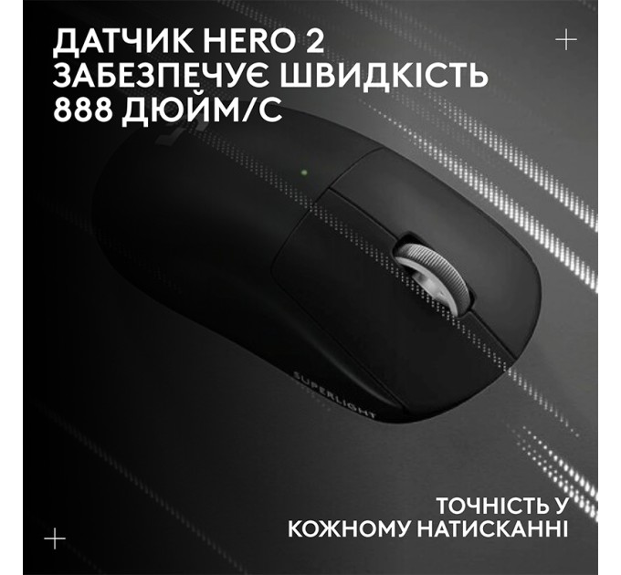 Миша бездротова G Pro X Superlight 2 Lightspeed, чорна Logitech (910-006630)