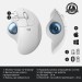 Миша бездротова Ergo M575 for Business Trackball, біла Logitech (910-006438)