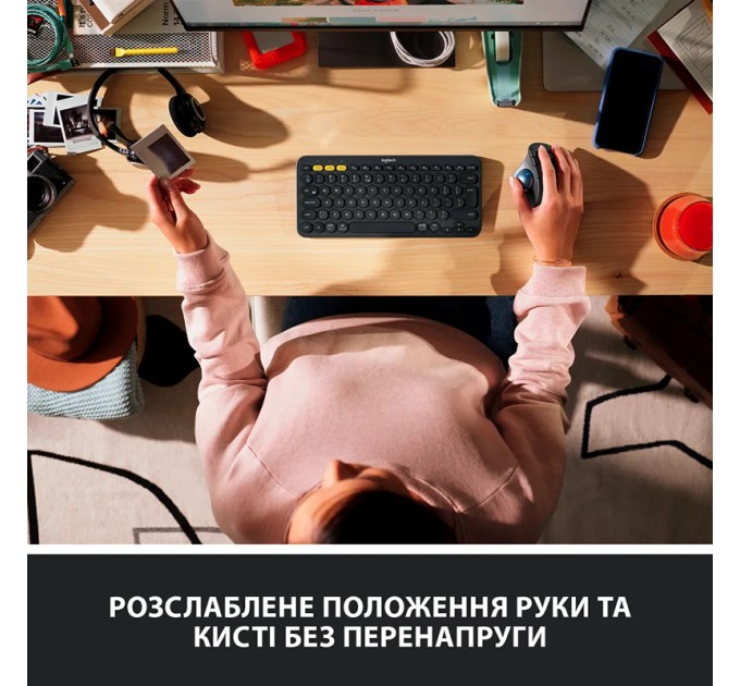 Миша бездротова Ergo M575 for Business Trackball, біла Logitech (910-006438)