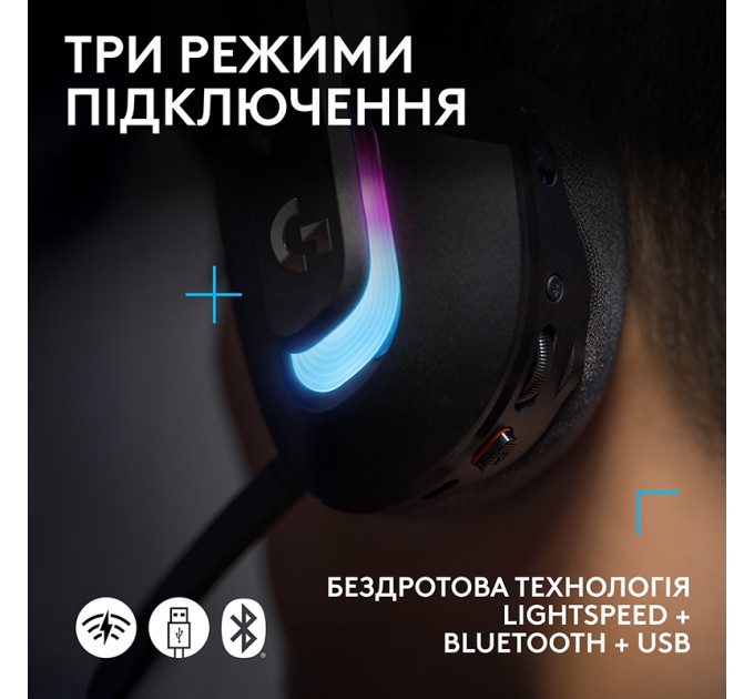 Гарнітура бездротова ігрова G522, чорна Logitech (981-001544)