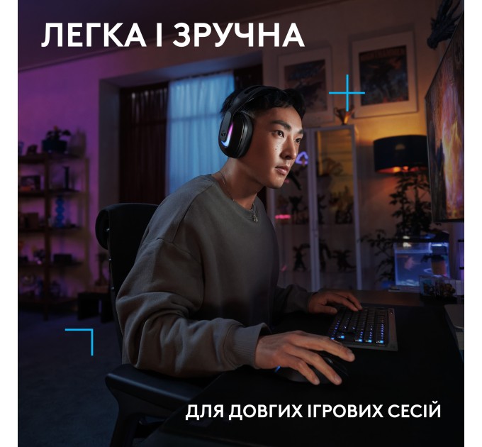 Гарнітура бездротова ігрова G522, чорна Logitech (981-001544)