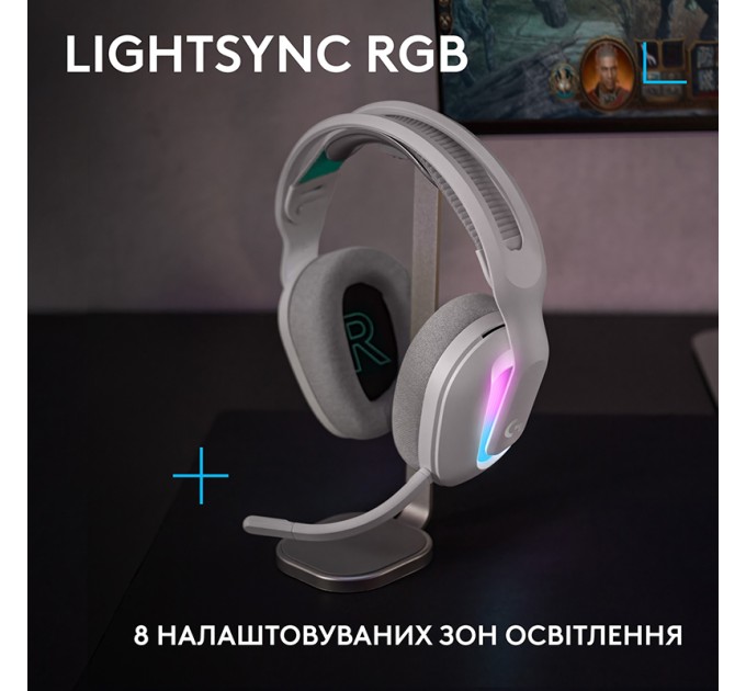 Гарнітура бездротова ігрова G522, біла Logitech (981-001550)