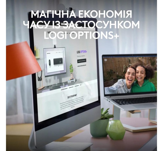 Комплект клавіатура та миша бездротовий WL/BT MK950 Signature Slim Combo, UA, графітовий Logitech (920-012490)