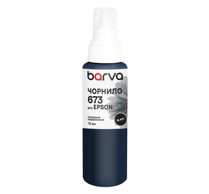 Чорнило для Epson 673 BK спеціальне 70 мл, водорозчинне, чорне Barva (E673-408e)