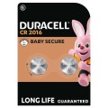 Батарейка DL2016-CR2016 літієва, DSN, блістер, 2 шт. Duracell (5018078/5007667/5010969/5014810)