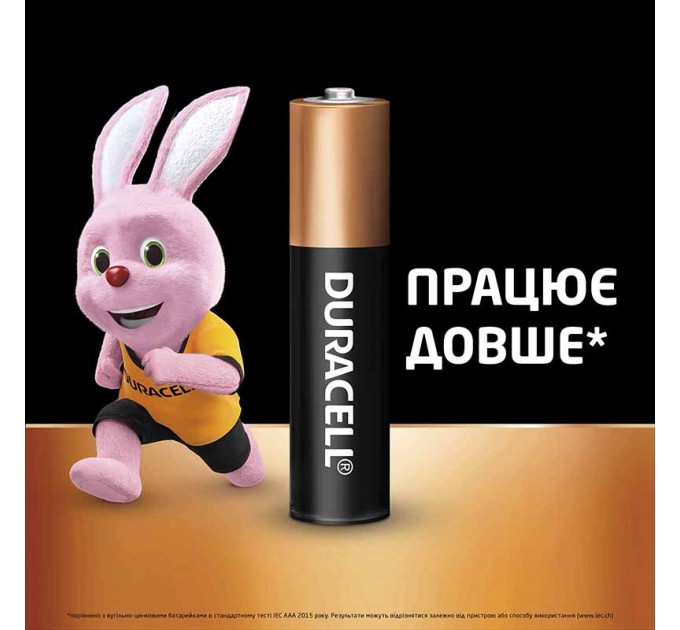 Батарейка LR03-ААА лужна, MN2400, блістер, 10 шт. Duracell (5002509/5006462/5014477/5016486)