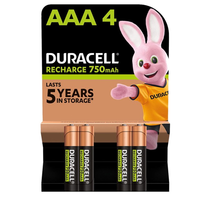 Акумулятор HR03-AAA 750 мАг, NI-MH, 4 шт. Duracell (5017770/5017005/5007331)