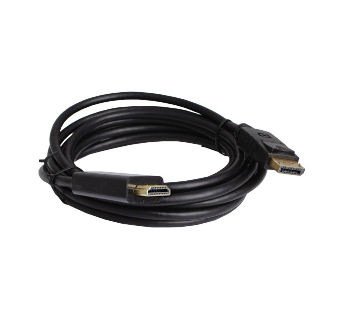 Кабель DP-HDMI, 4K 60Hz, позолочені конектори, PVC, 3м чорний Patron (PN-DP-HDMI-30)